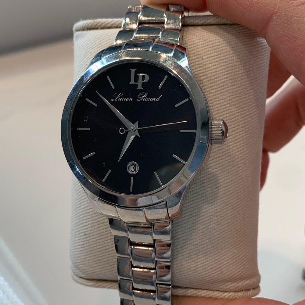 Lucien Piccard Black Dial Silver Watch - Picture 16 of 16
